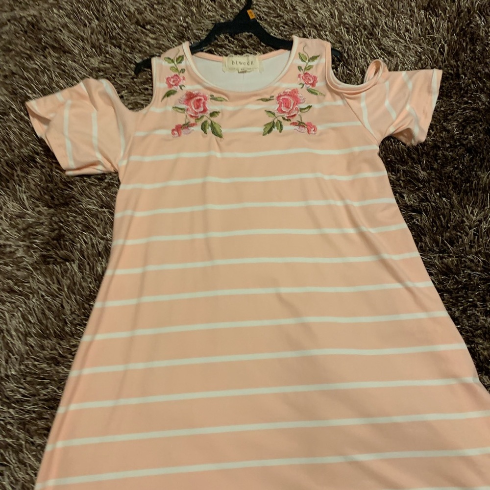 Girl Brand New Pink and White summer dress